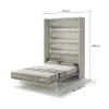 BED CONCEPT BC 01, sklapacia postel vertikalna 140, kasmir 3