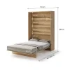 BED CONCEPT BC 01, sklapacia postel vertikalna 140, dub artisan 3