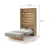 BED CONCEPT BC 02, sklapacia postel vertikalna 120, dub artisan 3