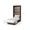 BED CONCEPT BC 03, sklapacia postel vertikalna 90, dub dunin 3