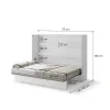 BED CONCEPT BC 04, sklapacia postel horizontalna 140, biela 3