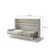 BED CONCEPT BC 05, sklapacia postel horizontalna 120, kasmir 3