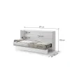 BED CONCEPT BC 06, sklapacia postel horizontalna 90, biela 3