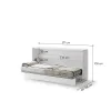 BED CONCEPT BC 06, sklapacia postel horizontalna 90, biela leskla 3