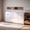 BED CONCEPT BC 06, sklapacia postel horizontalna 90, biela leskla 4