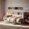 BED CONCEPT BC 06, sklapacia postel horizontalna 90, biela leskla 5
