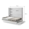 BED CONCEPT BC 14, sklapacia postel horizontalna 160, biela 3