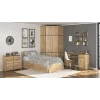 BROOKLIN 90, postel s lamelovym rostom, dub Kraft zlaty 3