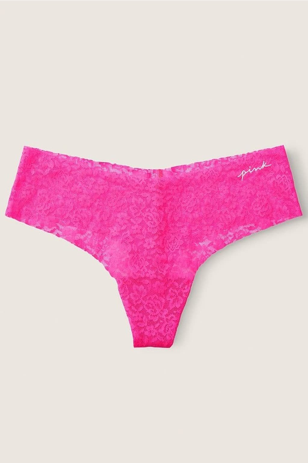 Tangá Victoria's Secret PINK No show Lace atomic pink