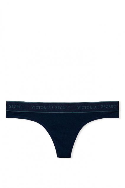 Tangá Victorias Secret Cotton Logo noir navy