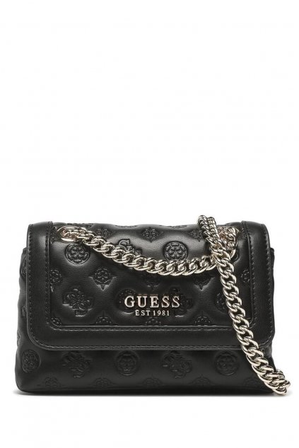 Kabelka Guess Abey Debossed Logo mini crossbody čierna