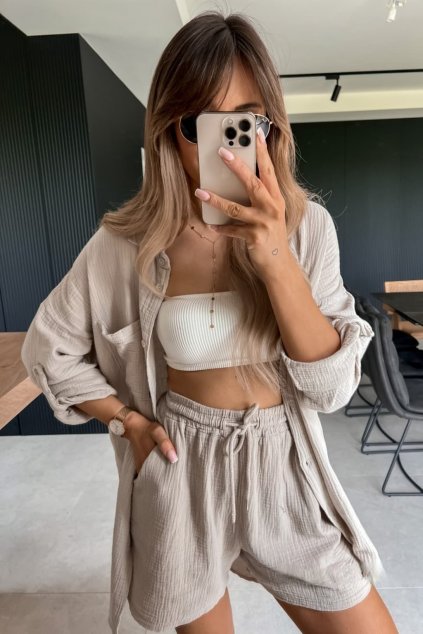 Mušelínový komplet Jordan béžový