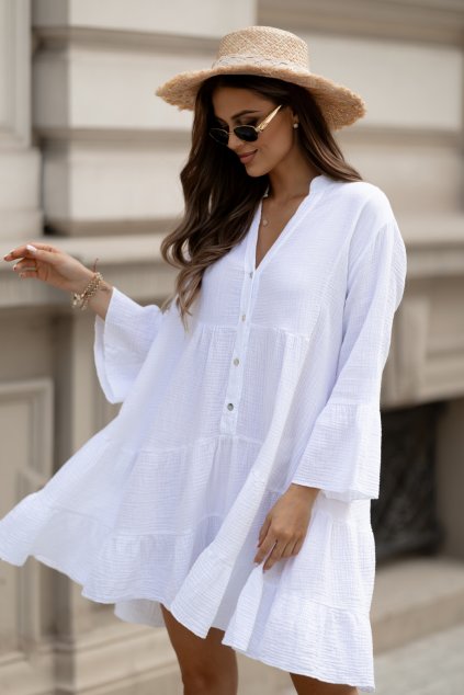 Mušelínové šaty Melisa biele