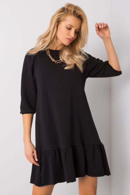 Mikinové šaty Adoria čierne (Velikost L)