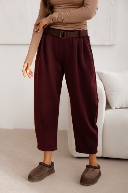 Dámske nohavice Lugano bordó (Velikost UNI)