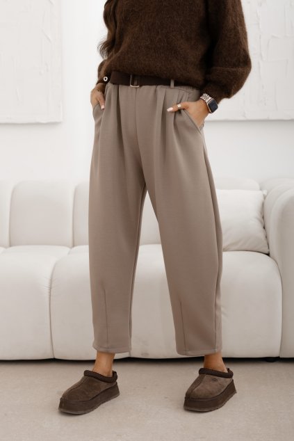 Dámske nohavice Lugano tmavo béžové (Velikost UNI)