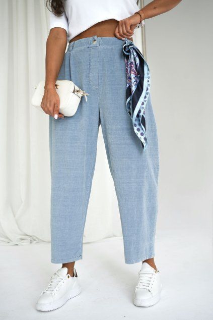 Bavlnené nohavice Bari light denim (Velikost UNI)