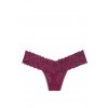 Tangá Victorias Secret Floral Lace vínové