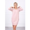 Mikinové šaty ružové