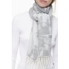 Šál Calvin Klein Brushstroke Tassel sivá