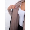 Mikinové šaty na zips 9302 béžové