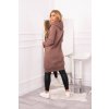 Mikinové šaty na zips 9302 mocca