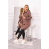 Mikinové šaty na zips 9302 mocca