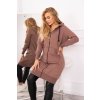 Mikinové šaty na zips 9302 mocca