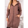 Mikinové šaty na zips 9302 mocca
