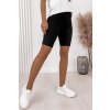 Žebrované biker shorts čierne