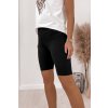 Žebrované biker shorts čierne
