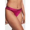 Tangá Victorias Secret Logo Velvet vínová