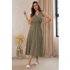 Mušelínové šaty Zoe khaki