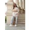 Oversize mušelínová košeľa Chloe béžová