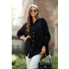 Oversize mušelínová košeľa Chloe čierna