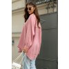 Oversize mušelínová košeľa Chloe dusty pink