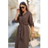 Mušelínové šaty Francesca hnedé