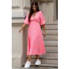 Mušelínové šaty Venezia leo fluo pink