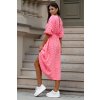 Mušelínové šaty Venezia leo fluo pink