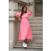 Mušelínové šaty Venezia leo fluo pink