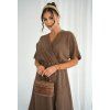 Mušelínové šaty Aria hnedé (Velikost UNI)
