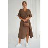 Mušelínové šaty Aria hnedé (Velikost UNI)