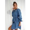 Pohodlné šaty Marien denim look tmavé (Velikost UNI)