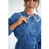 Pohodlné šaty Marien denim look tmavé (Velikost UNI)