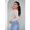 Prémiový top s kašmírom Sense pink melange (Velikost UNI)