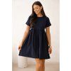 Bavlnené šaty Missy navy blue (Velikost XL)