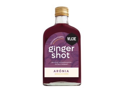 Ginger SHOT – 100% zázvorová šťava Arónia + Med + Citrón 200 ml