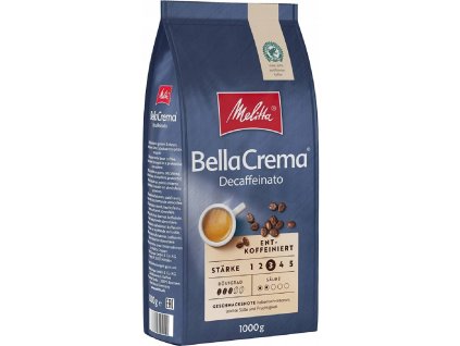 Melitta Bella Crema Decaffeinato zrnková káva 1 kg