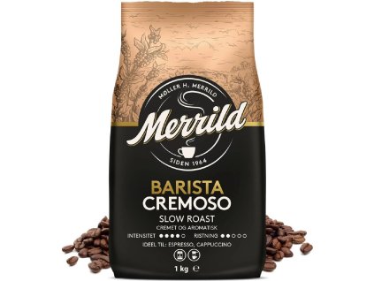 Merrild Barista Cremoso zrnková káva 1 kg