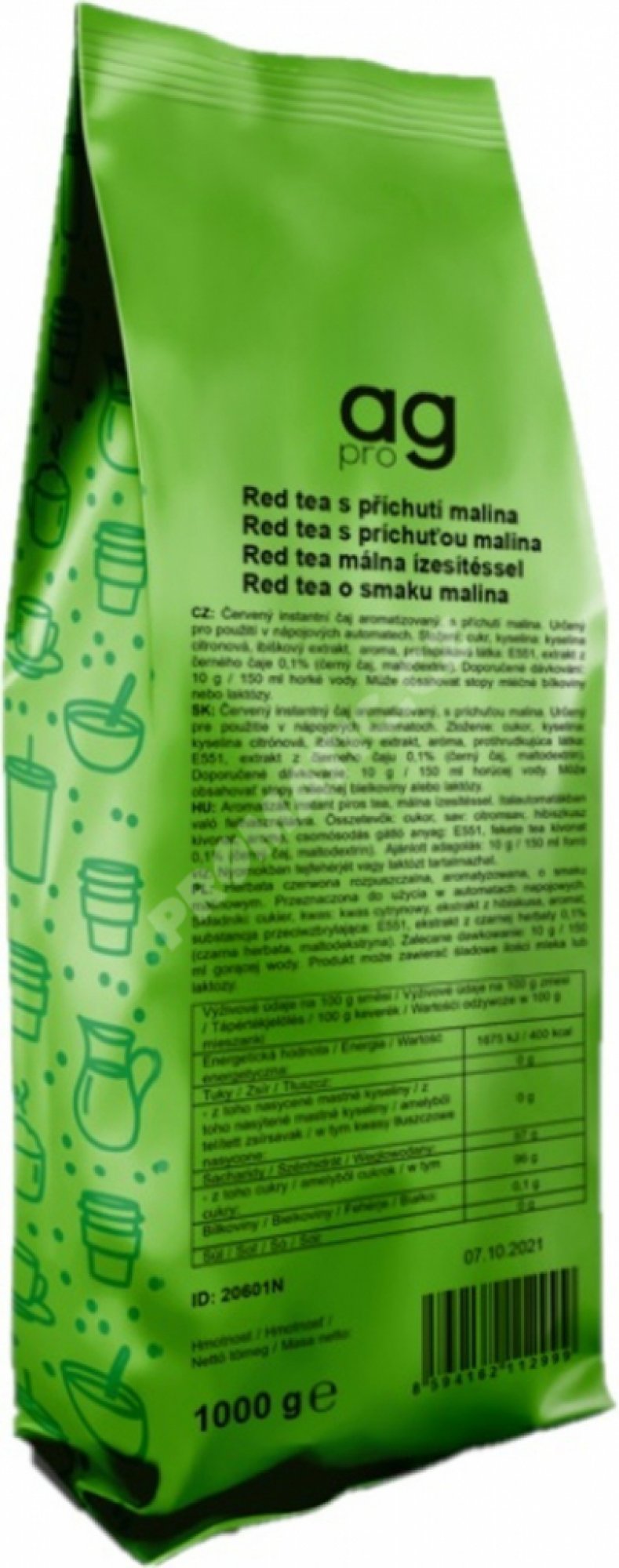AG FOODS AG PRO ČAJ S PRÍCHUŤOU MALINA 1 KG